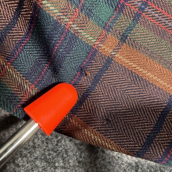 Sir Pendleton Shirt Mens Medium Brown Green Plaid Virgin Wool Button Down - Picture 14 of 16